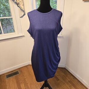 Qearal Sleeveless Navy‎ Blue Dress Womens Size Large NWT